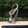 Modern outdoor decorative large abstract stainless steel sculpture for sale